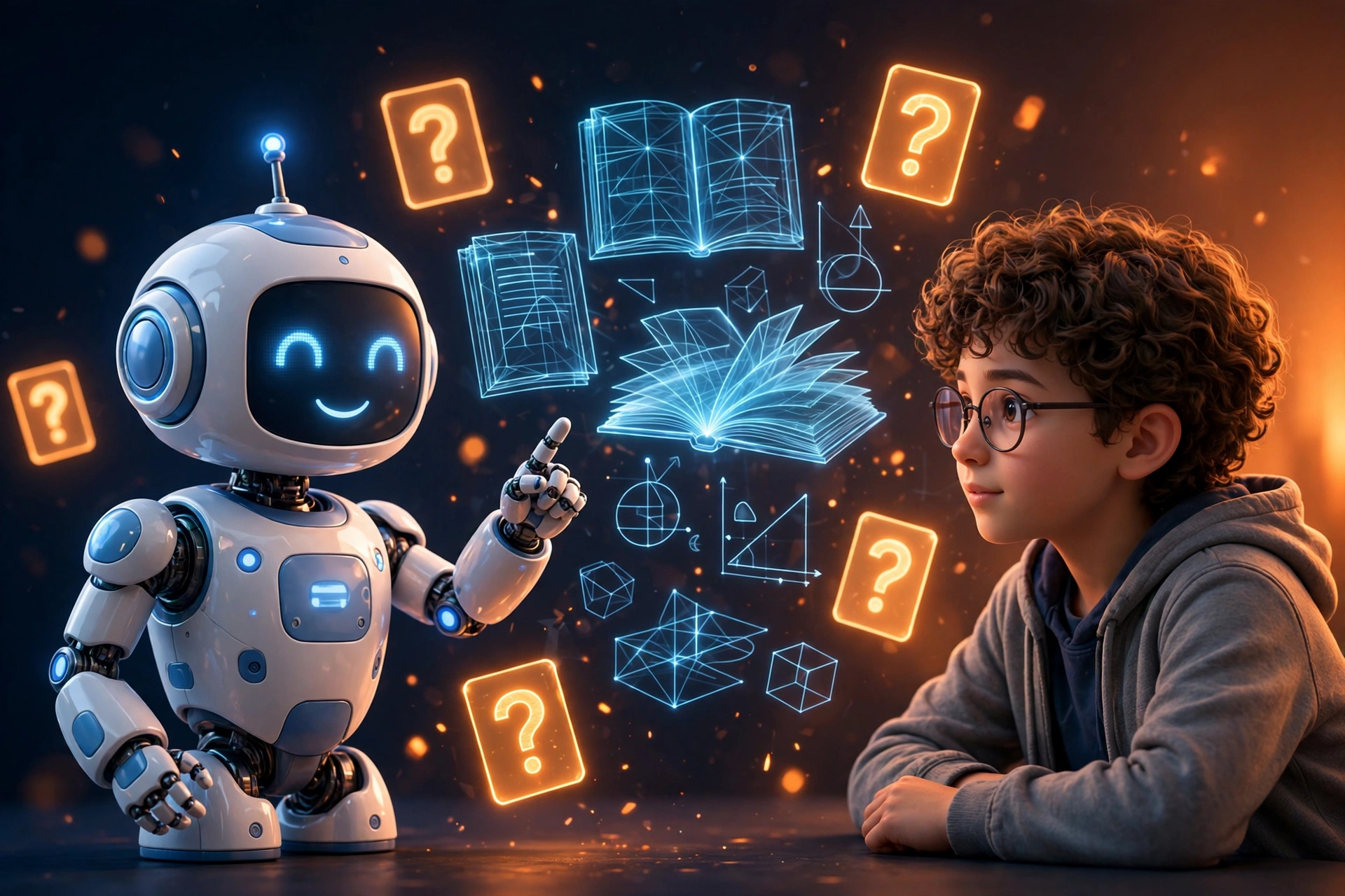 AI tutor generating flashcards and study guides from a textbook