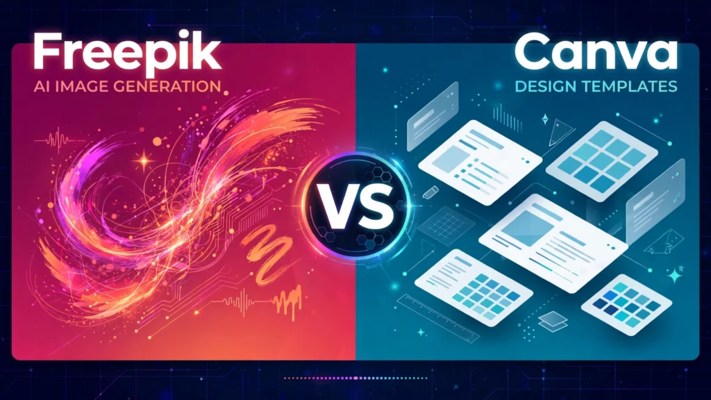 Freepik vs Canva comparison 2026