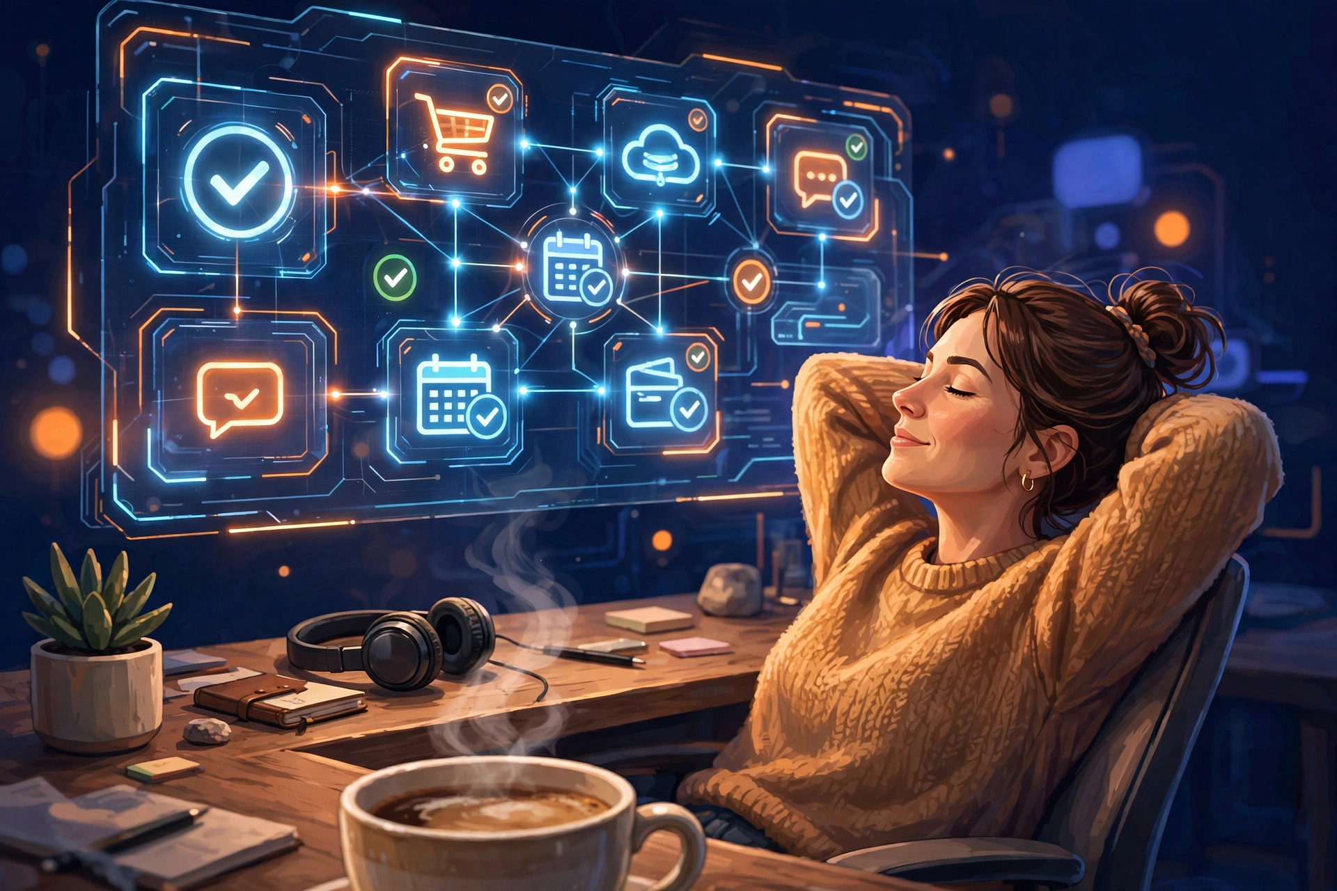 Automated workflows saving time for small business