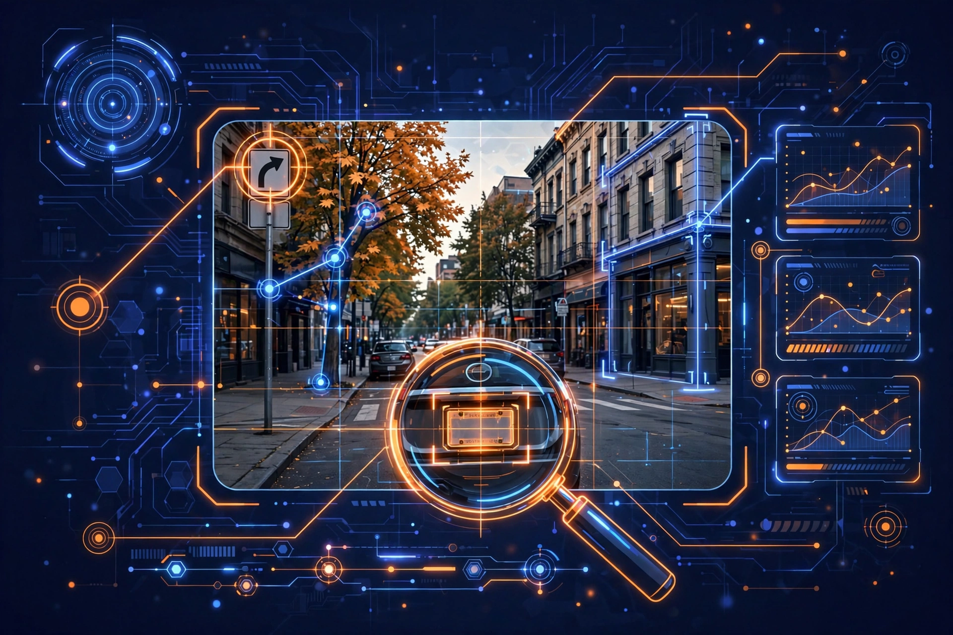 AI analyzing photo clues to find image location